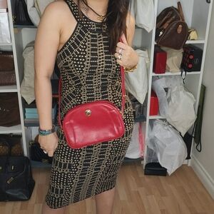 Lanvin Paris red sling/shoulder bag